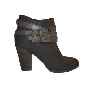 Reba Size 7 M ZANIA Brown Leather Ankle Boots Womens Shoes